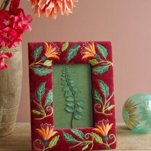 Folk Floral Fotolijst Burgundy
