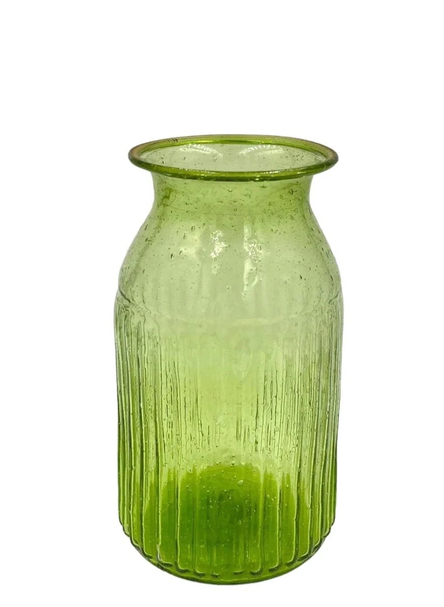 Vaas groen gerecycled glas
