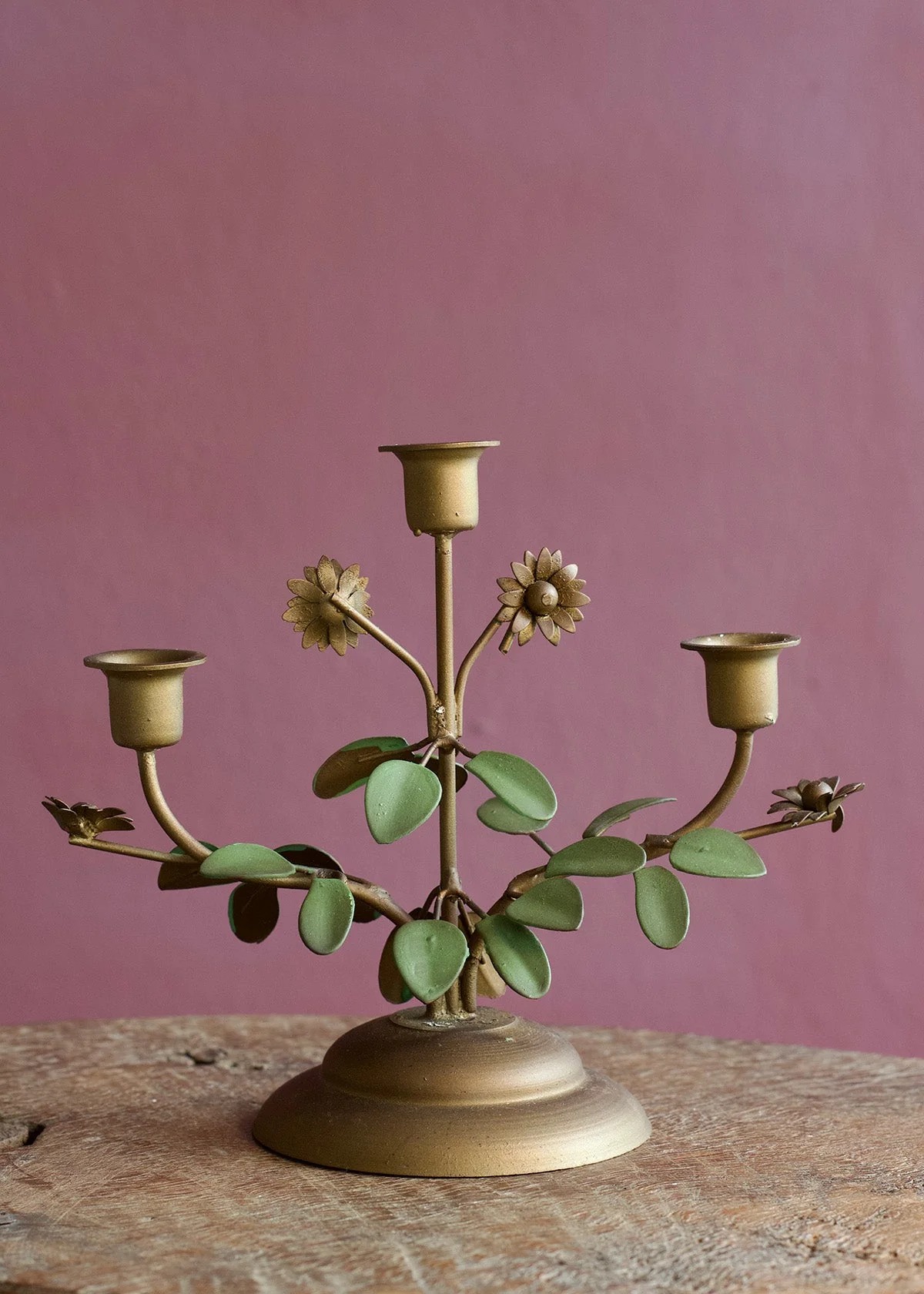Kandelaar bloemen en blaadjes - Afbeelding 2
